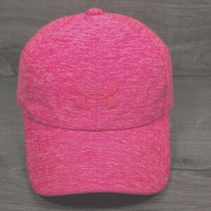 Under Armour Hat Cap Strap Back Heathered Pink Womens Athletic Gym Running Golf